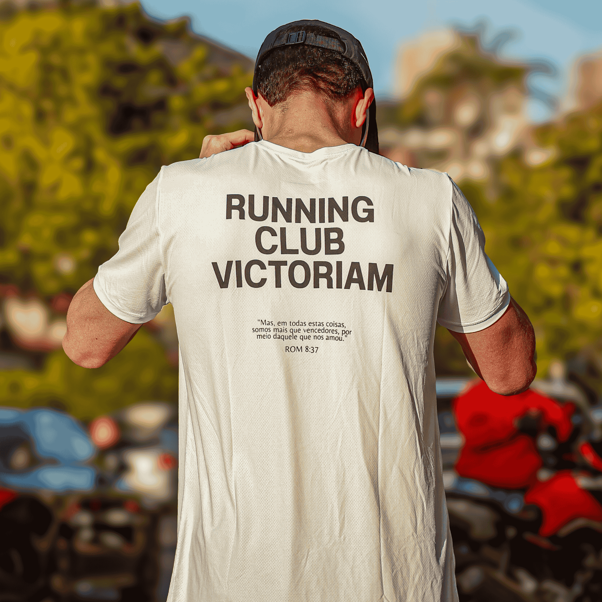 Camiseta Running Club Victoriam Masculina Branca